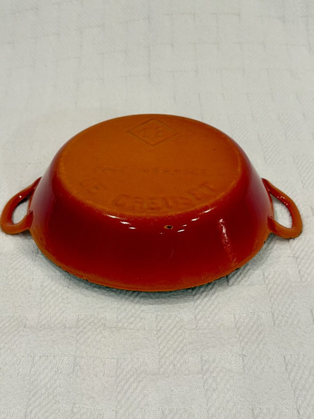 Vintage Le Creuset Gratin Dish – 18 cm Flame Orange Enameled Cast Iron France